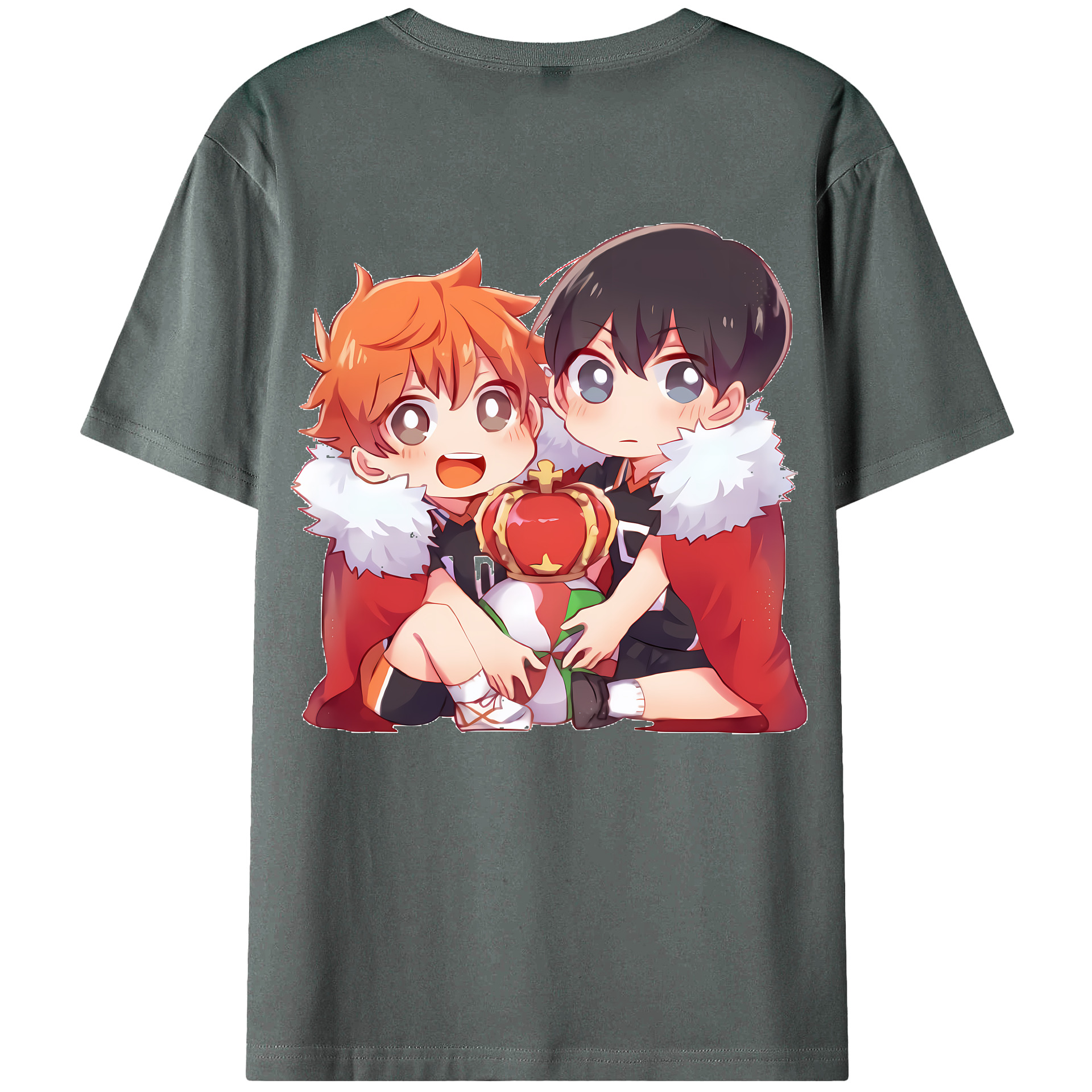 （画像用） ハイキュー!! Haikyu!! 綿100％ メンズ半袖Tシャツ（バックプリント） 通気性
